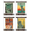 New York City Statue of Liberty Vinyl Sticker Set of 4