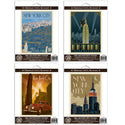 New York City Empire State Vinyl Sticker Set of 4