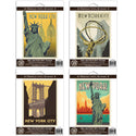 New York City Rockefeller Center Vinyl Sticker Set of 4