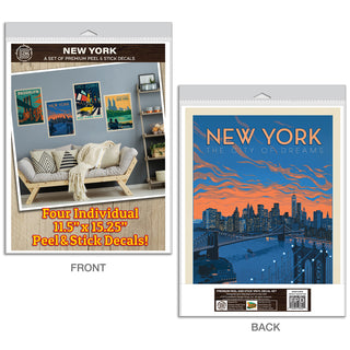 New York City Brooklyn Bridge Decal Set of 4