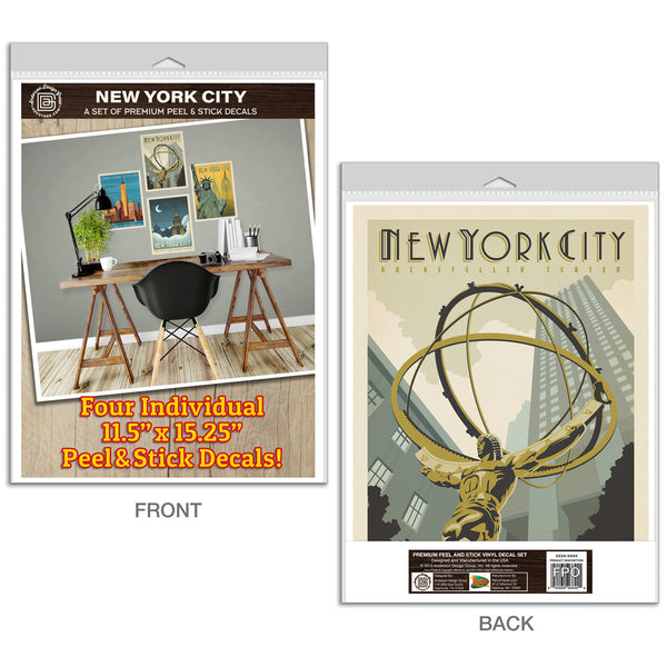 New York City Empire State Building Decal Set of 4