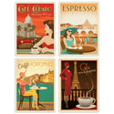 International Coffee Vinyl Sticker Set of 4