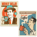 Manly Mojo Coffee Vinyl Sticker Set of 2