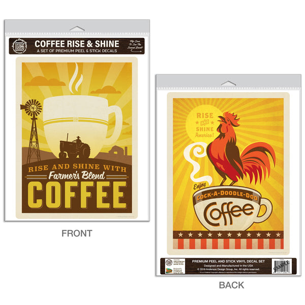 Coffee Rise and Shine Decal Set of 2