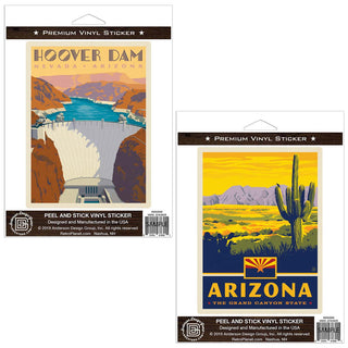 Hoover Dam Arizona Sticker Set of 2