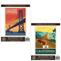 California Oakland Bay Bridge Sticker Set of 2