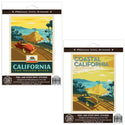 Coastal California Miles of Shore Sticker Set of 2