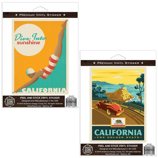 California Dive Into Sunshine Sticker Set of 2