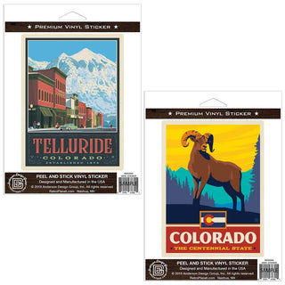 Telluride Colorado Bighorn Sticker Set of 2