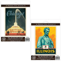 Chicago Illinois Buckingham Fountain Sticker Set of 2