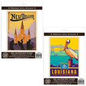 New Orleans Louisiana Big Easy Sticker Set of 2