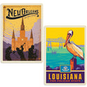 New Orleans Louisiana Big Easy Sticker Set of 2