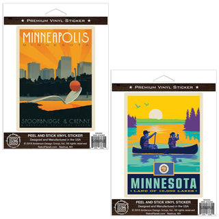 Minneapolis Minnesota Sculpture Garden Sticker Set of 2