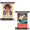 Las Vegas Nevada Silver State Showgirl Sticker Set of 2