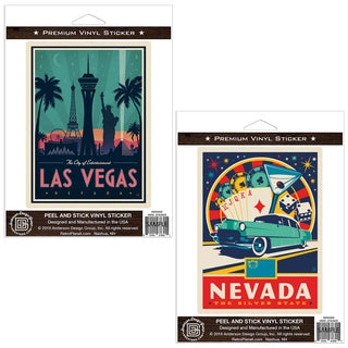 Las Vegas Nevada City of Entertainment Sticker Set of 2