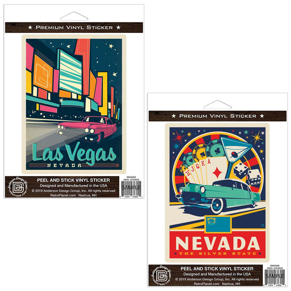 Las Vegas Nevada Strip Sticker Set of 2