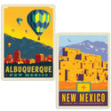 Albuquerque New Mexico Hot Air Balloons Sticker Set of 2