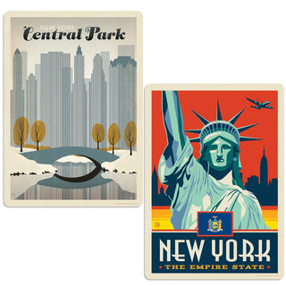 New York City Central Park Sticker Set Of 2