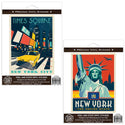 New York City Times Square Sticker Set of 2