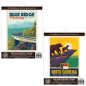 Blue Ridge Parkway North Carolina Sticker Set of 2