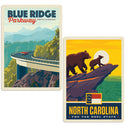 Blue Ridge Parkway North Carolina Sticker Set of 2