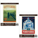 Gettysburg Pennsylvania Cannon Sticker Set of 2