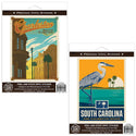 Charleston South Carolina Palmetto State Sticker Set of 2