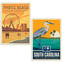 Myrtle Beach South Carolina Grand Strand Sticker Set of 2