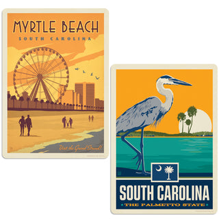 Myrtle Beach South Carolina Grand Strand Sticker Set of 2