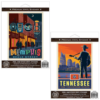 Memphis Tennessee Beale Street Sticker Set of 2