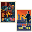 Memphis Tennessee Beale Street Sticker Set of 2