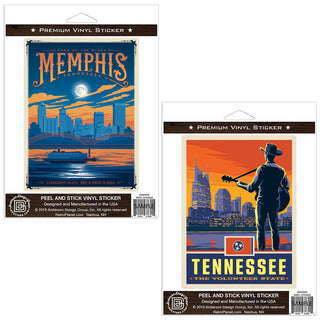 Memphis Tennessee Home of the Blues Sticker Set of 2