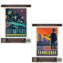 Memphis Tennessee Historic Beale Street Sticker Set of 2