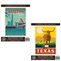 Austin Texas Congress Ave Bridge Sticker Set Of 2