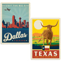 Dallas Texas Big D Sticker Set of 2