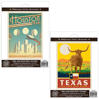 Houston Texas Space City Sticker Set of 2