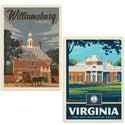 Williamsburg Virginia Monticello Sticker Set of 2