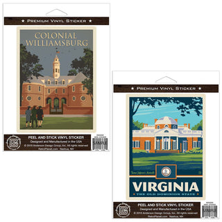 Colonial Williamsburg Virginia Monticello Sticker Set Of 2