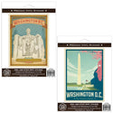 Washington DC Lincoln Memorial Sticker Set of 2