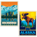 Anchorage Alaska Vinyl Decal Set of 2