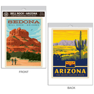 Arizona Bell Rock Sedona Vinyl Decal Set of 2