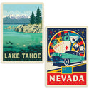 Lake Tahoe Nevada Silver State Vinyl Decal Set of 2