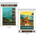 San Francisco California Golden Gate Bridge Vinyl Decal Set of 2