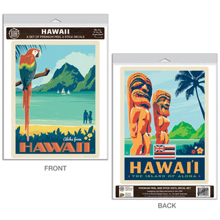 Hawaii Aloha Vinyl Decal Set of 2