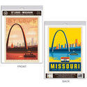 St. Louis Missouri Arch Vinyl Decal Set of 2