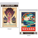 Las Vegas Nevada Silver State Showgirl Vinyl Decal Set of 2