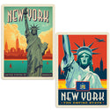 New York City Statue of Liberty Vinyl Decal Set of 2