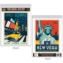 New York City Times Square Vinyl Decal Set of 2