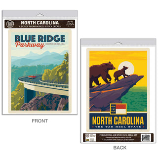 Blue Ridge Parkway North Carolina Vinyl Decal Set of 2