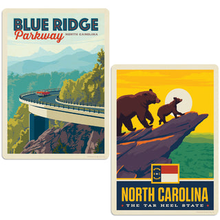 Blue Ridge Parkway North Carolina Vinyl Decal Set of 2